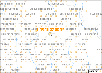 map of Los Guázaros