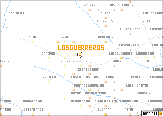 map of Los Guerreros