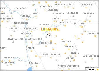 map of Los Guías