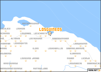 map of Los Guineos