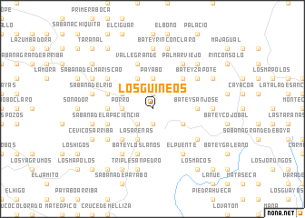 map of Los Guineos