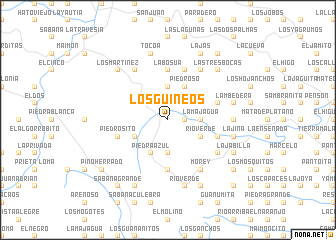 map of Los Guineos