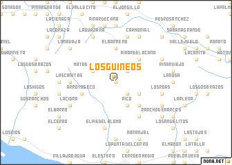 map of Los Guineos