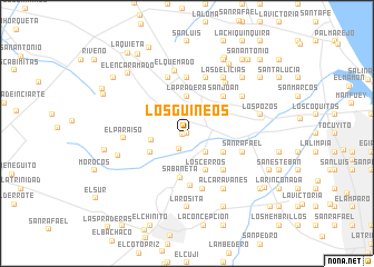 map of Los Guineos