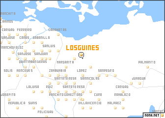 map of Los Güines