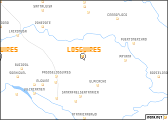 map of Los Güires