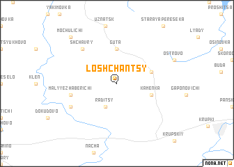 map of Loshchantsy
