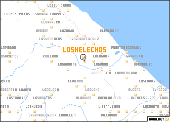 map of Los Helechos