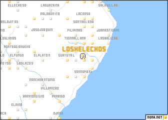 map of Los Helechos