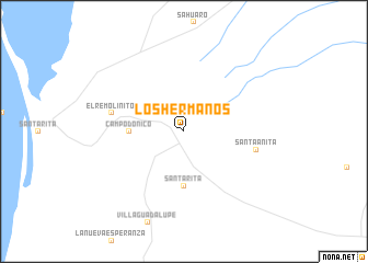 map of Los Hermanos