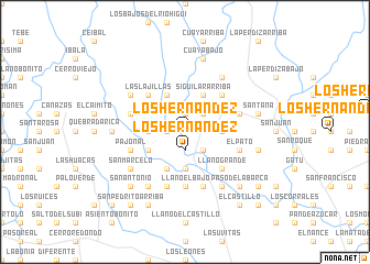 map of Los Hernández