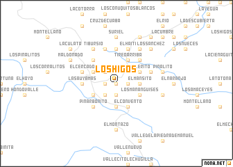 map of Los Higos