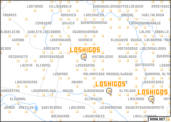 map of Los Higos