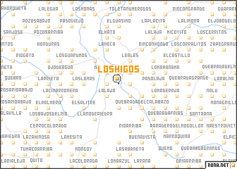 map of Los Higos