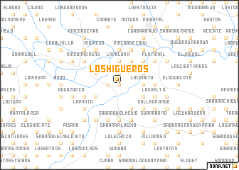 map of Los Higüeros