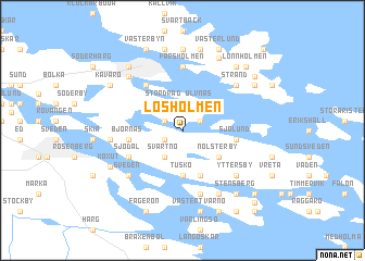 map of Lösholmen