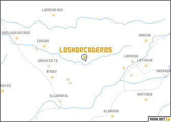 map of Los Horcaderos