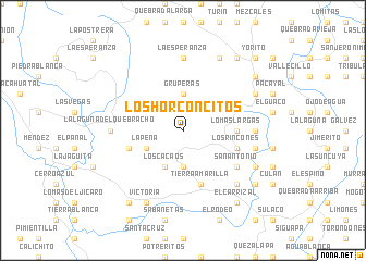 map of Los Horconcitos