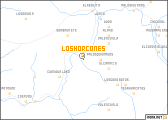 map of Los Horcones