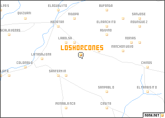 map of Los Horcones