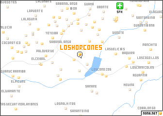 map of Los Horcones