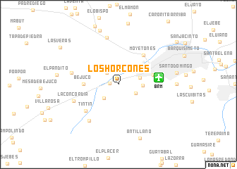 map of Los Horcones