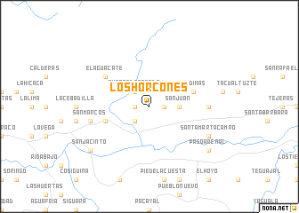 map of Los Horcones