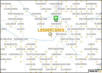 map of Los Horcones