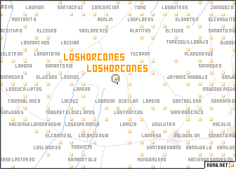 map of Los Horcones