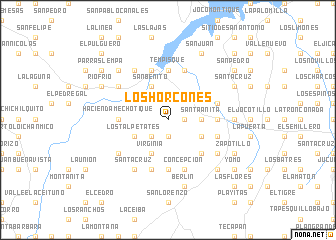 map of Los Horcones