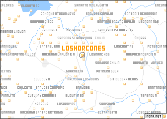 map of Los Horcones