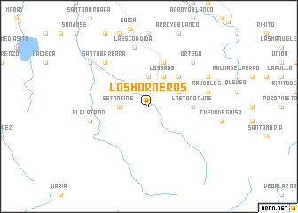 map of Los Horneros