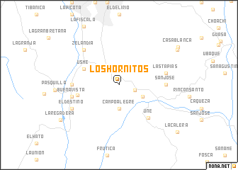 map of Los Hornitos