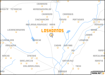 map of Los Hornos