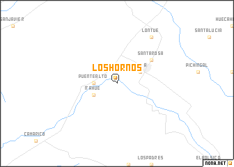 map of Los Hornos