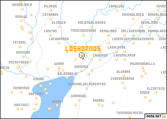 map of Los Hornos