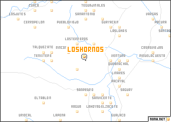 map of Los Hornos