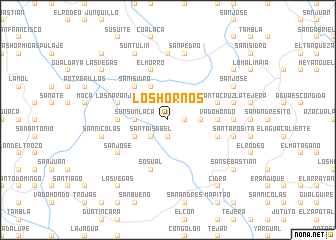 map of Los Hornos