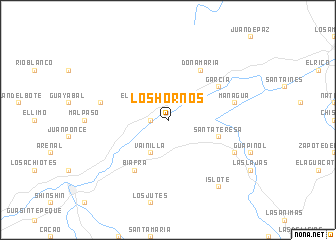 map of Los Hornos