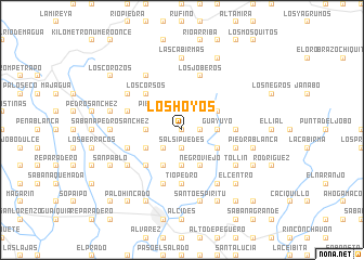 map of Los Hoyos