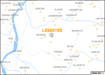 map of Los Hoyos