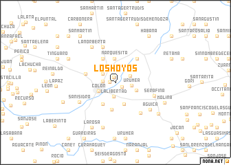 map of Los Hoyos