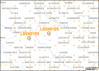 map of Los Hoyos