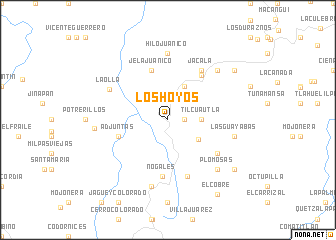 map of Los Hoyos