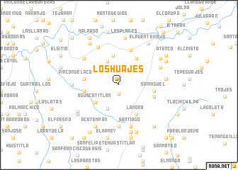 map of Los Huajes