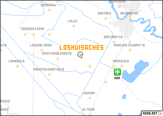 map of Los Huisaches