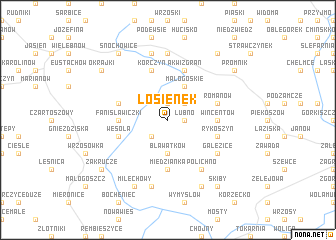 map of Łosienek