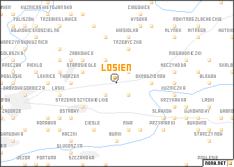 map of Łosień