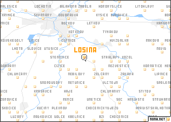 map of Losiná