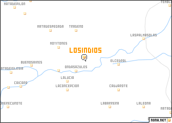 map of Los Indios